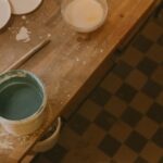 workshop plate and painting